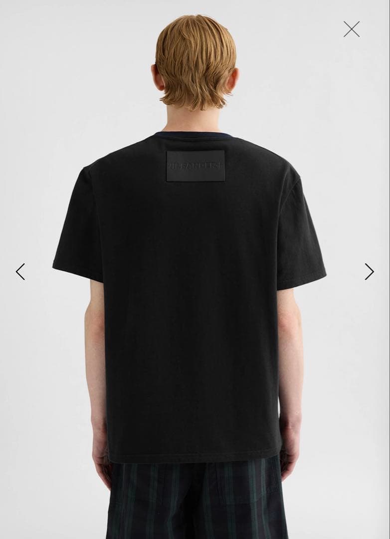 【新品未使用】今季JIL SANDER 現行品コットン クルーネックTシャツ 黒