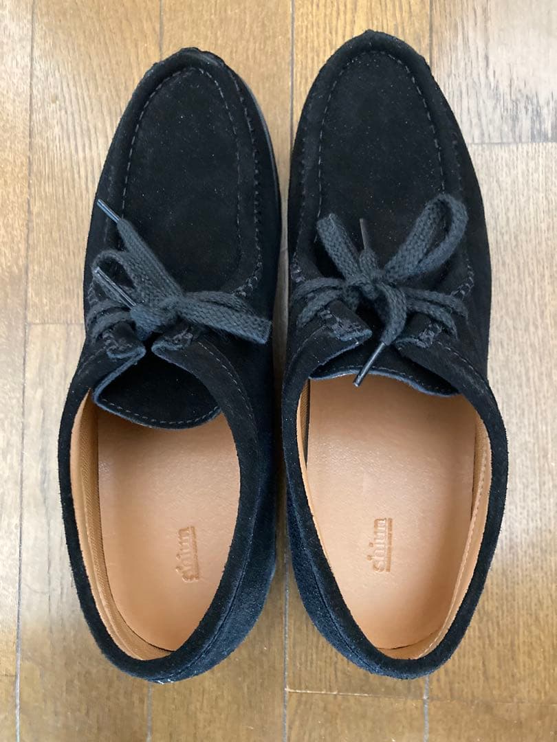 【shiun】BLACK SUEDE MOCCASIN
