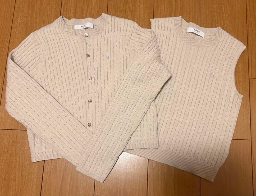 トップス Herlipto Essential Classic Cable KnitSet
