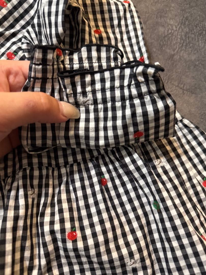 【最終お値下げ☆着用1回♡美品】ファミリア　チェックワンピース　90㎝