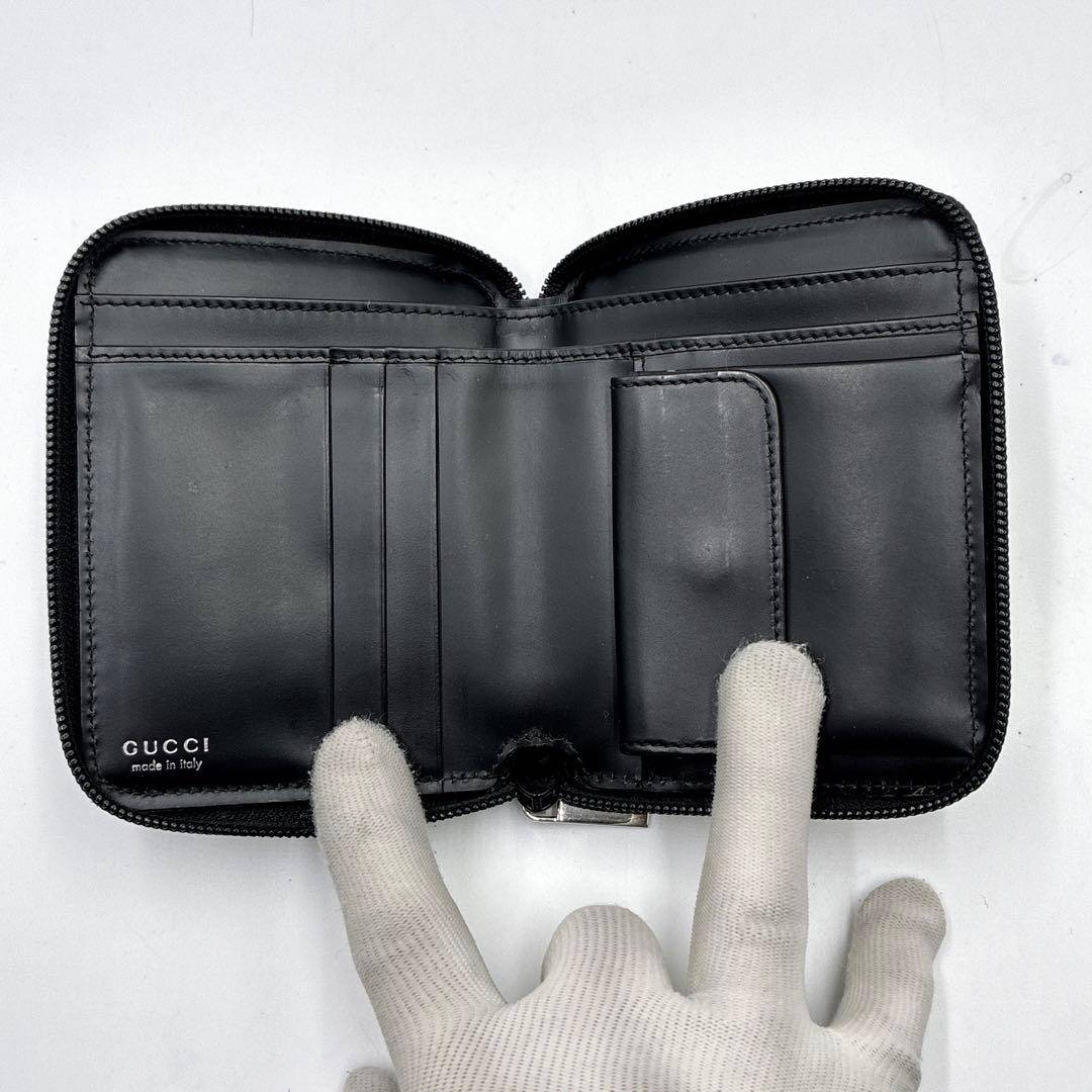 vovo GUCCI 二つ折り財布 GGキャンバス レザー ラウンド