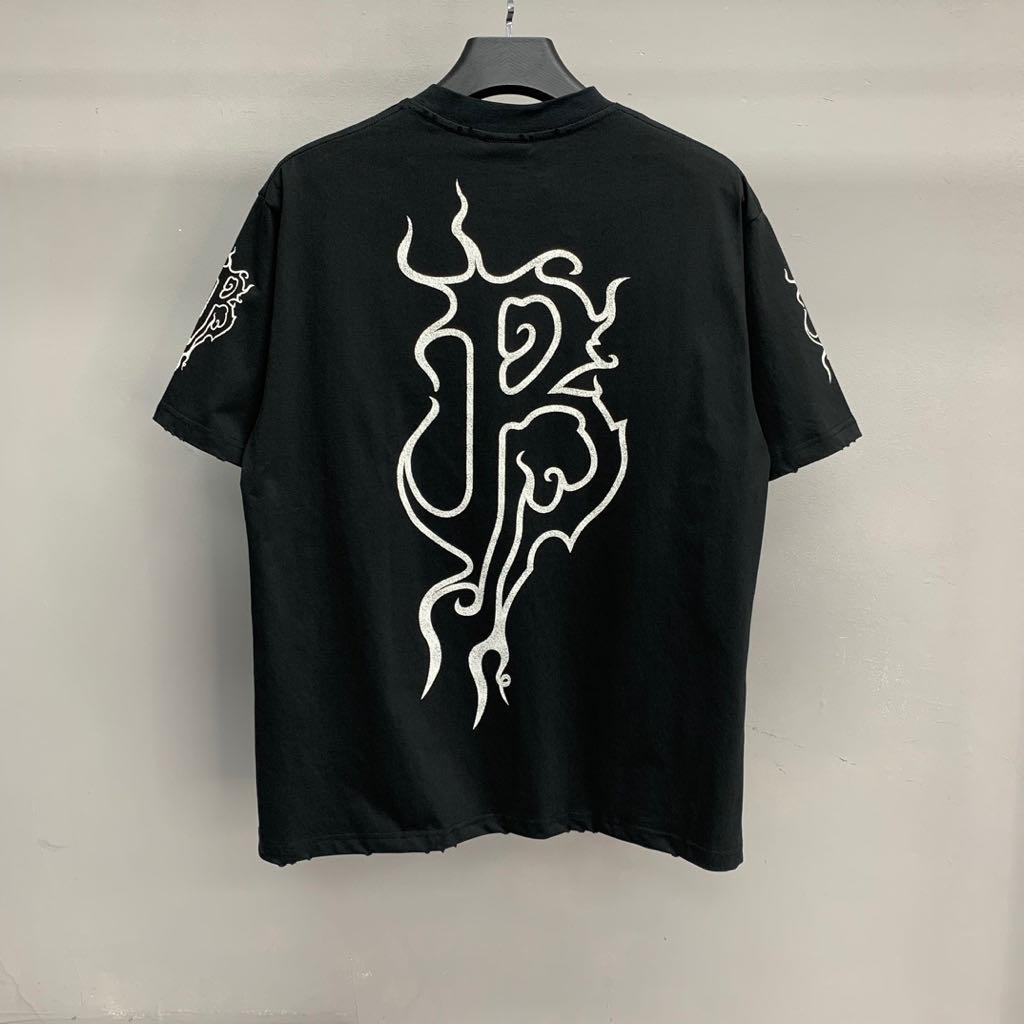 BALENCIAGA レターロゴ ブラック 半袖Tシャツ
