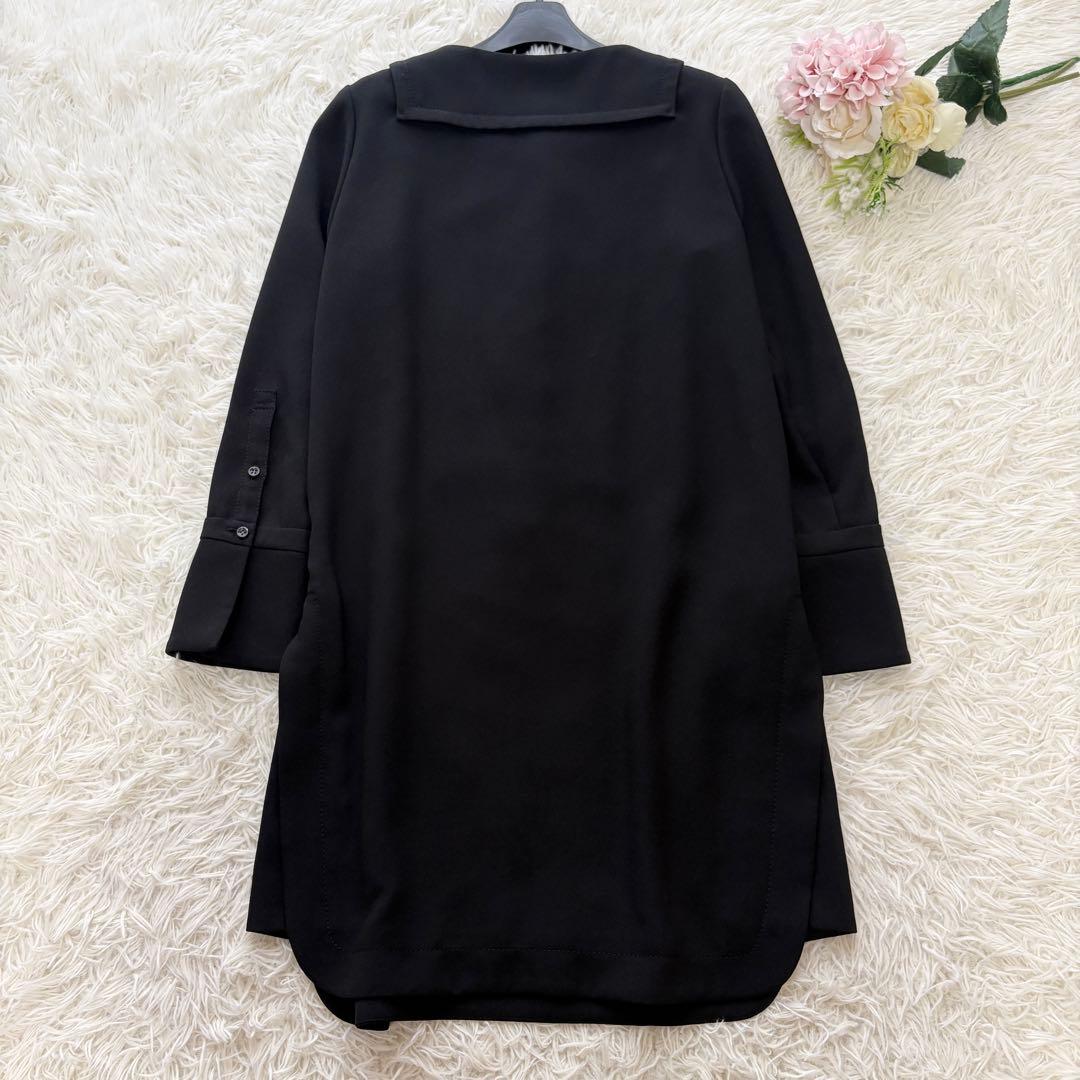 美品　背面ビッグカラー風　アドーア　タックデザイン　ワンピース　チュニック　38