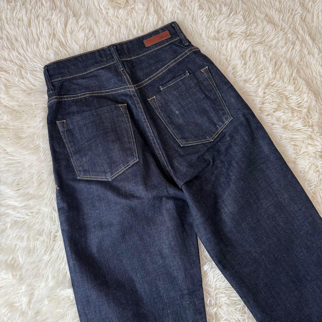 美品✨ヤヌーク ボーイズストレート LEAレア デニム ワンウォッシュ 23