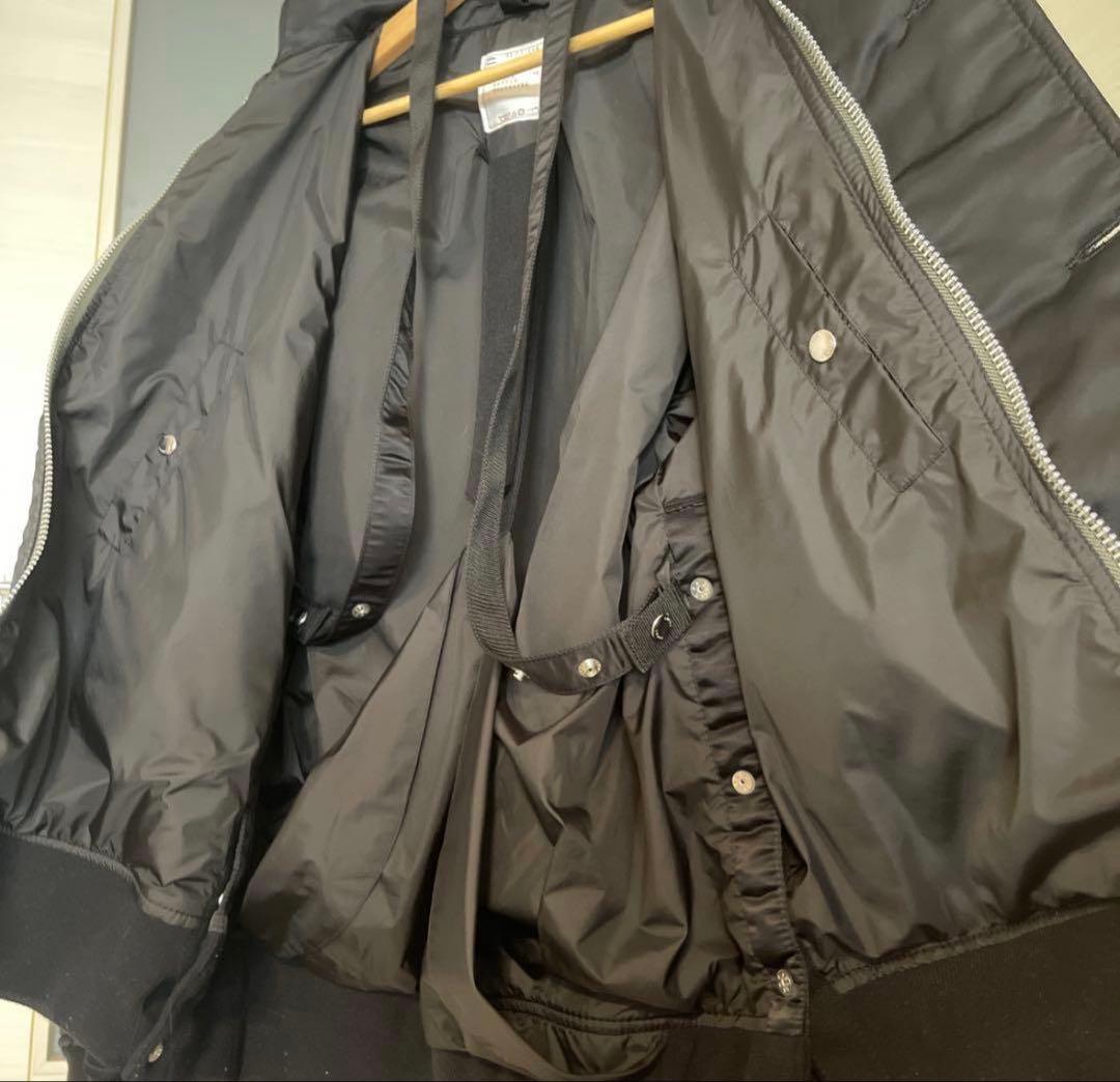 【最終】sacai MA-1 メンズ ブラック 黒 フライトジャケット アウター