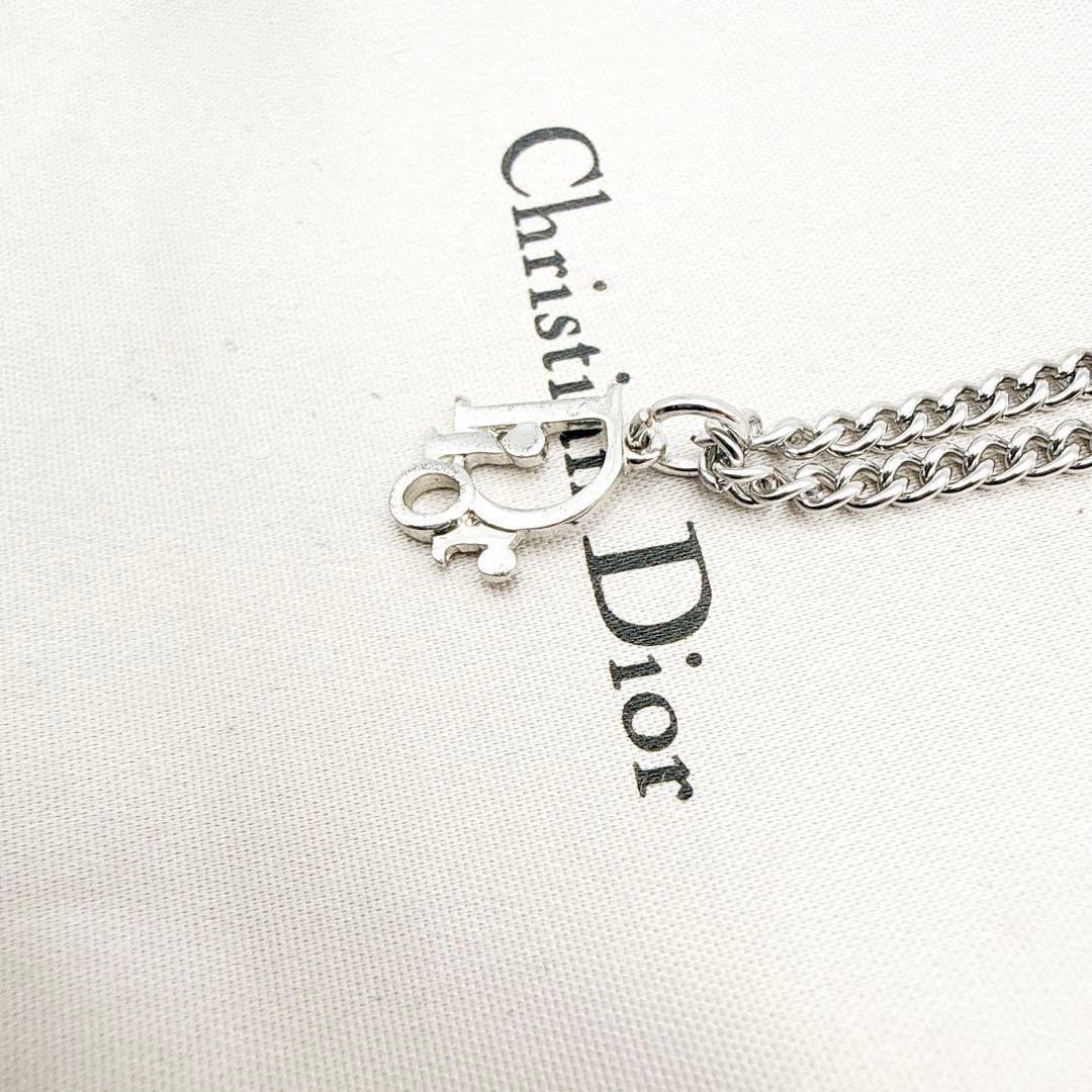 3004 極美品✨　Dior　ネックレス　CD ロゴ　希少　シルバー