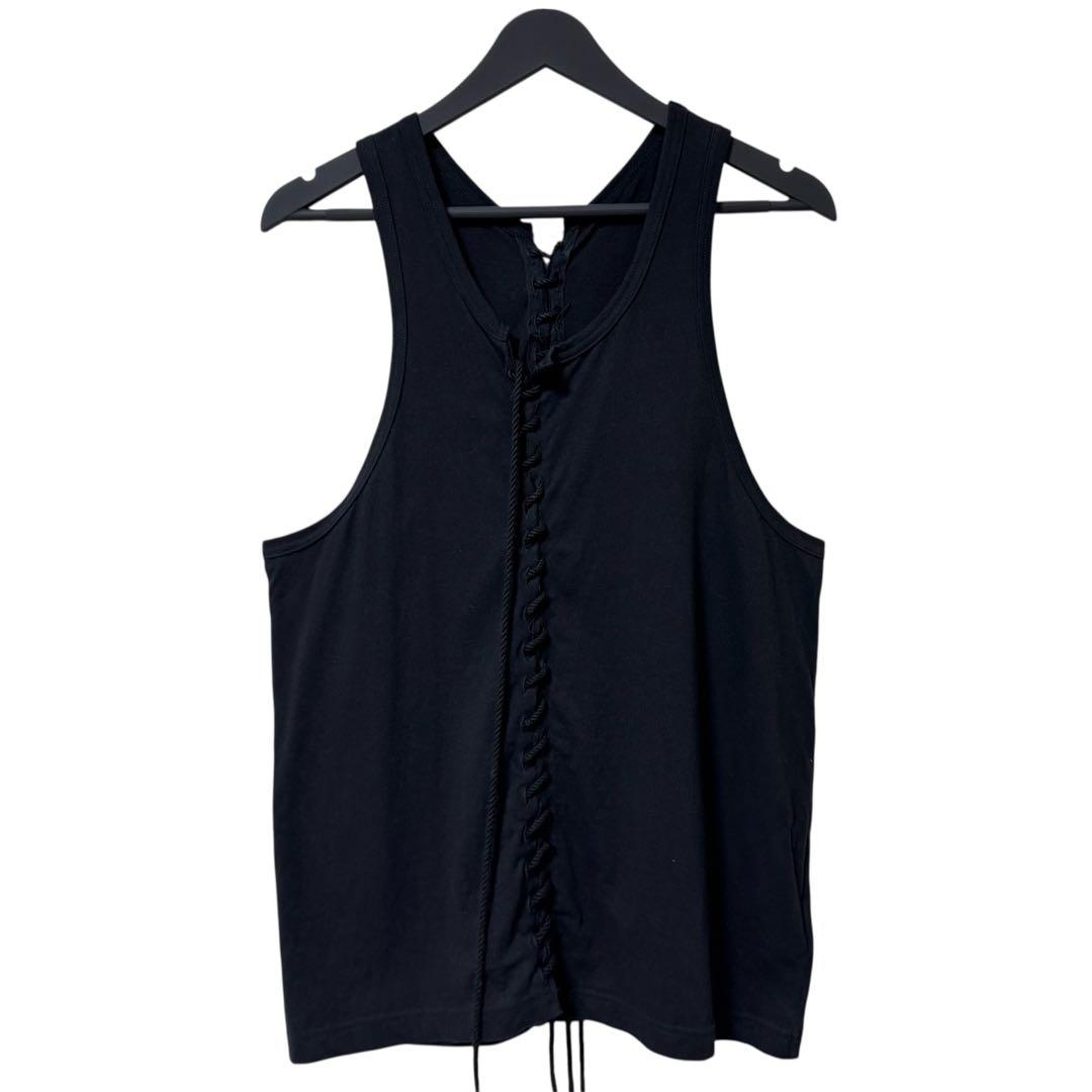 ★名作★ Yohji Yamamoto 紐付き レースアップ タンクトップ 3