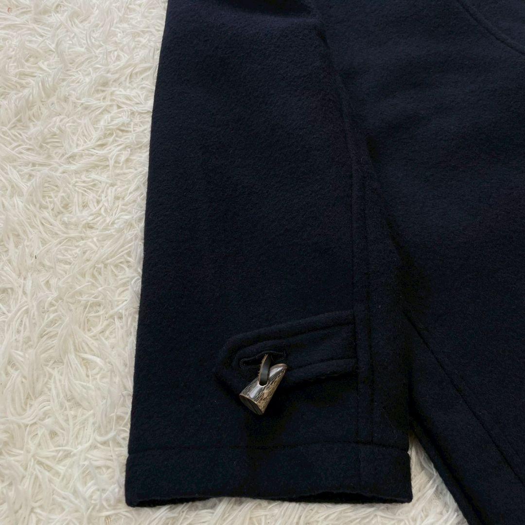 J.PRESS ダッフルコート　ロング　チェック　紺　ウール チンガード