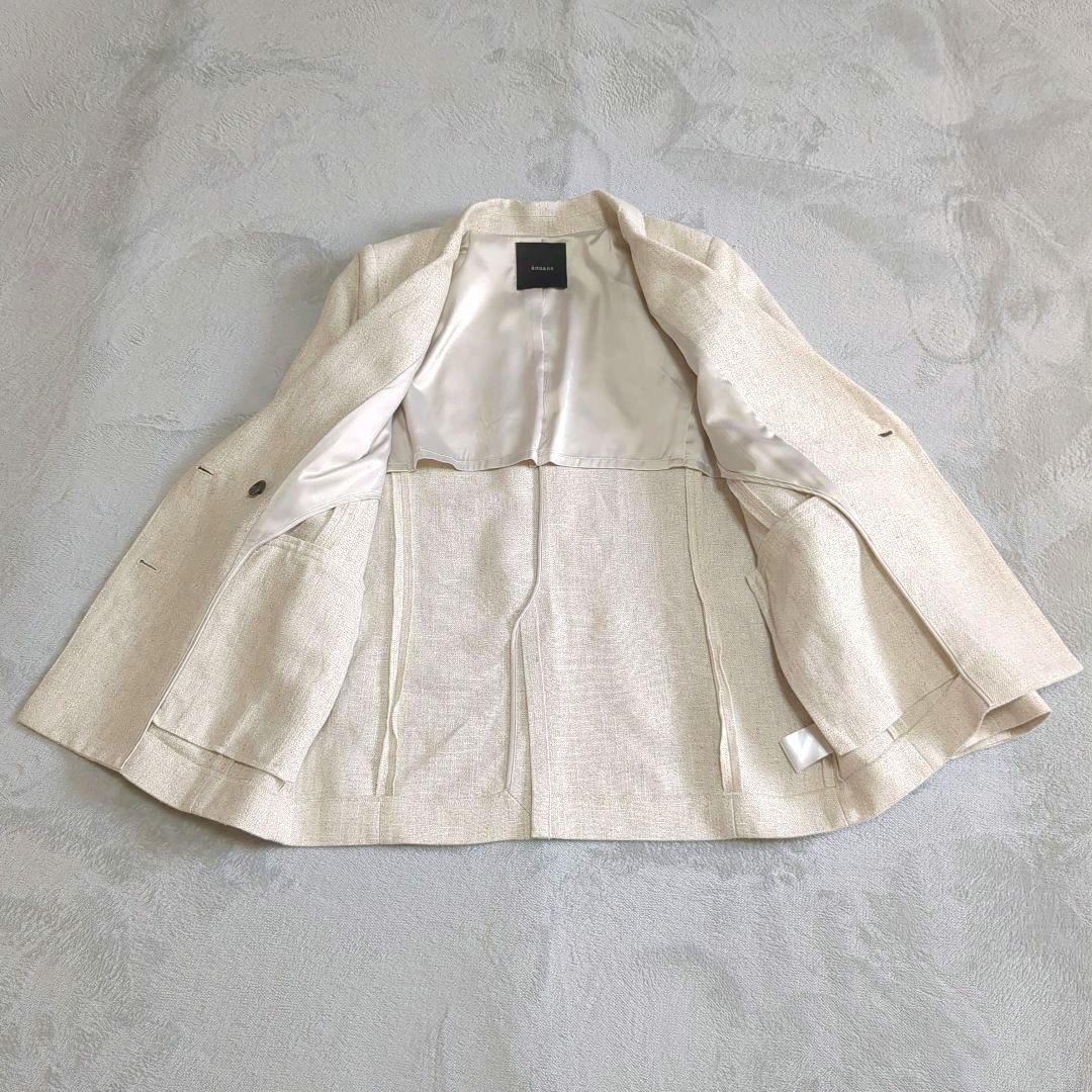 専用極美品✨anuans リネンダブルテーラードジャケット 2024 ベージュ