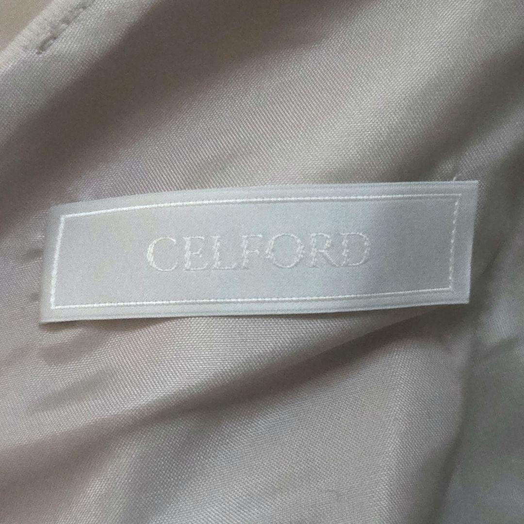 新品未使用　セルフォード　CELFORDトリプルクロスフレアワンピース　ベージュ