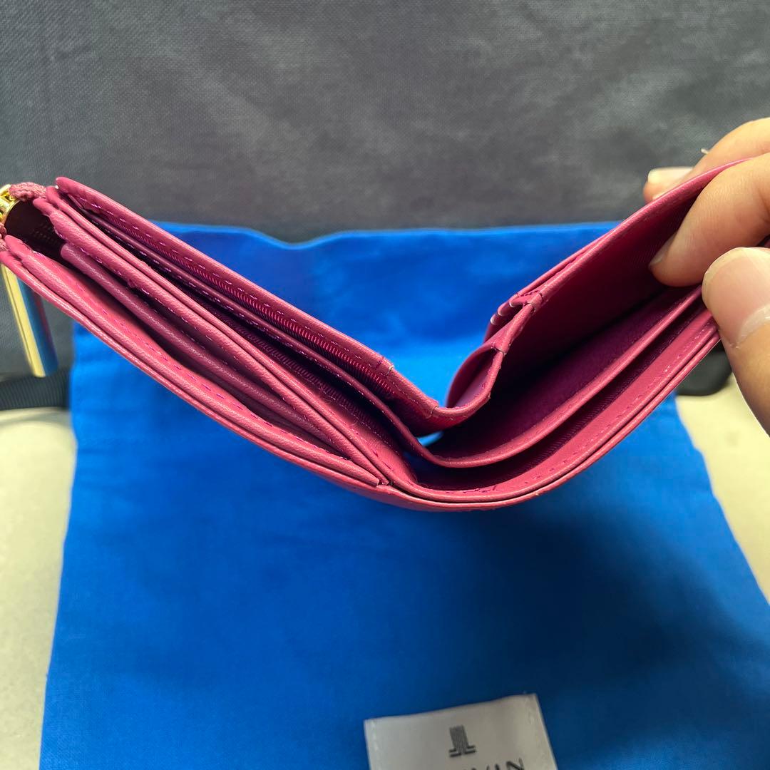 美品 LANVIN en Bleu ピンク 二つ折り財布