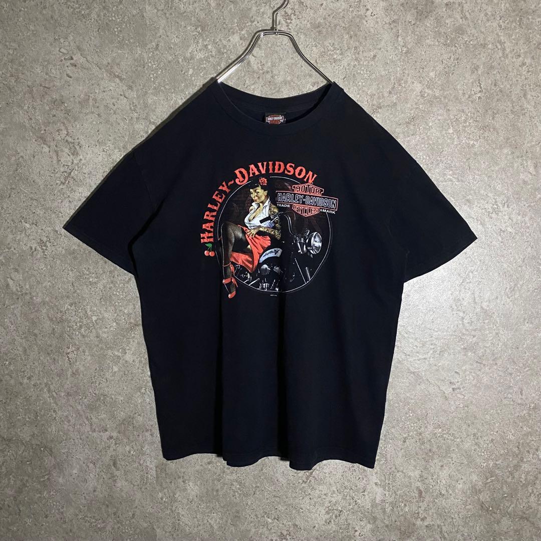 【希少】ハーレーダビッドソンTシャツ 2011年製 バイクガール アメリカ XL