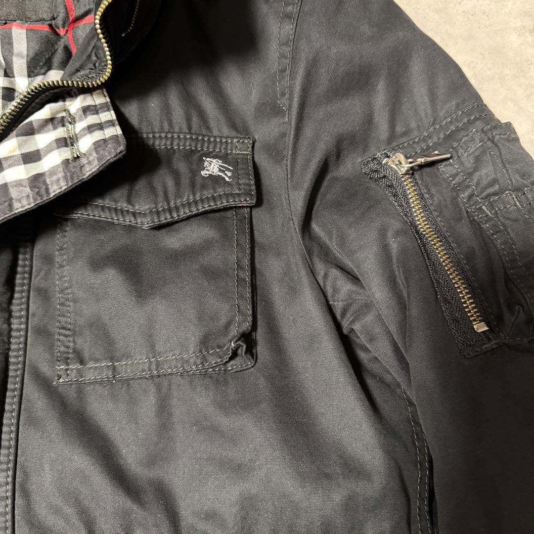 y2k BURBERRY BLACK LABEL ミニタリー　モッズ コート