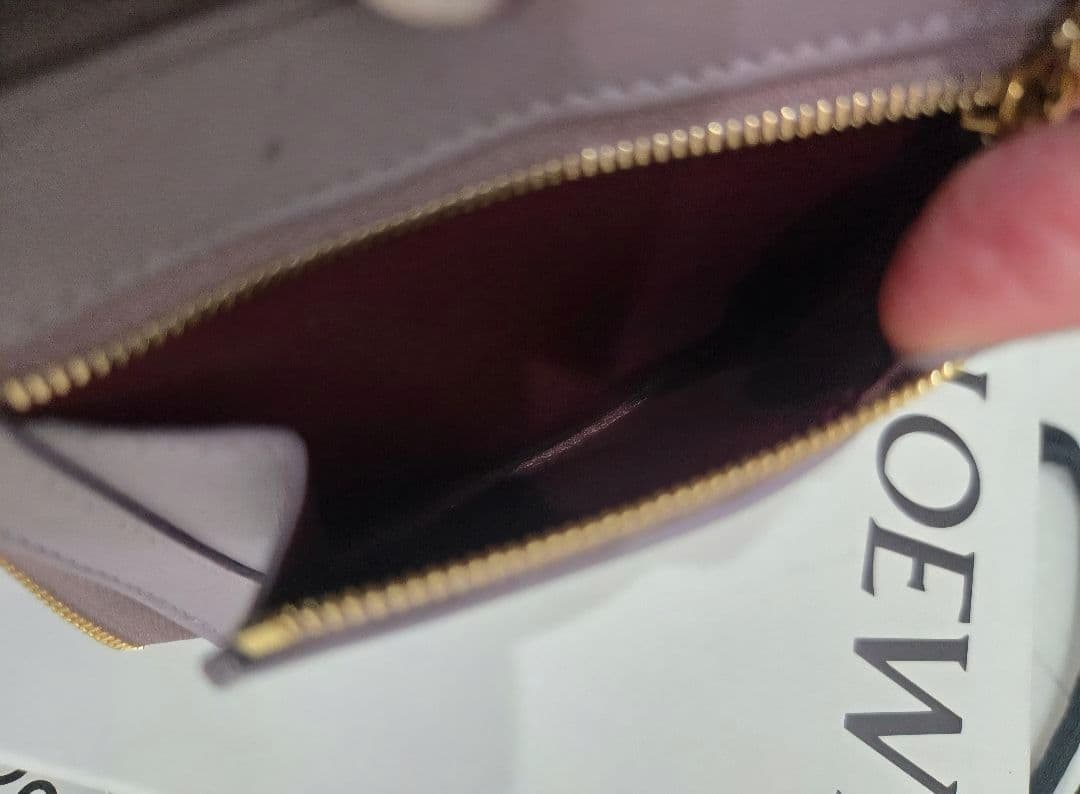 LOEWE パープル 二つ折り財布