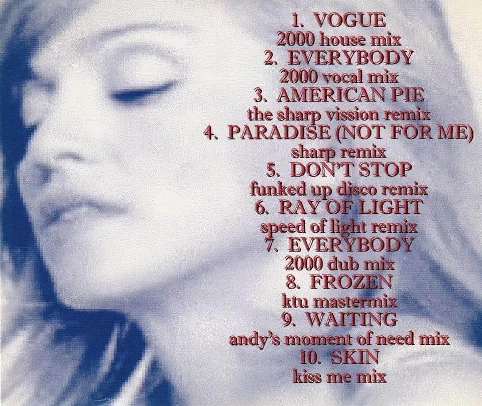 MADONNA　We Started Singing ... 　貴重リミックス集