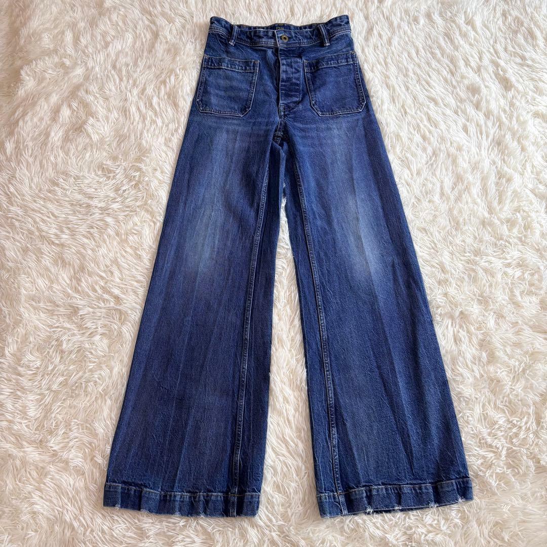 polo ralph lauren ワイド　デニム　パンツ　ストレッチ　25