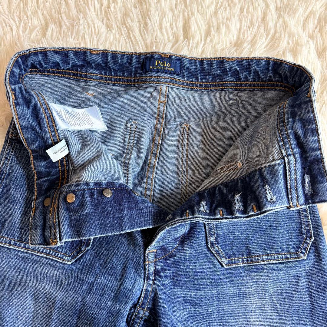 polo ralph lauren ワイド　デニム　パンツ　ストレッチ　25