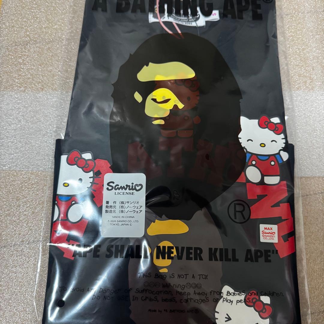 トップス BAPE X HELLO KITTY COLLEGE TEE