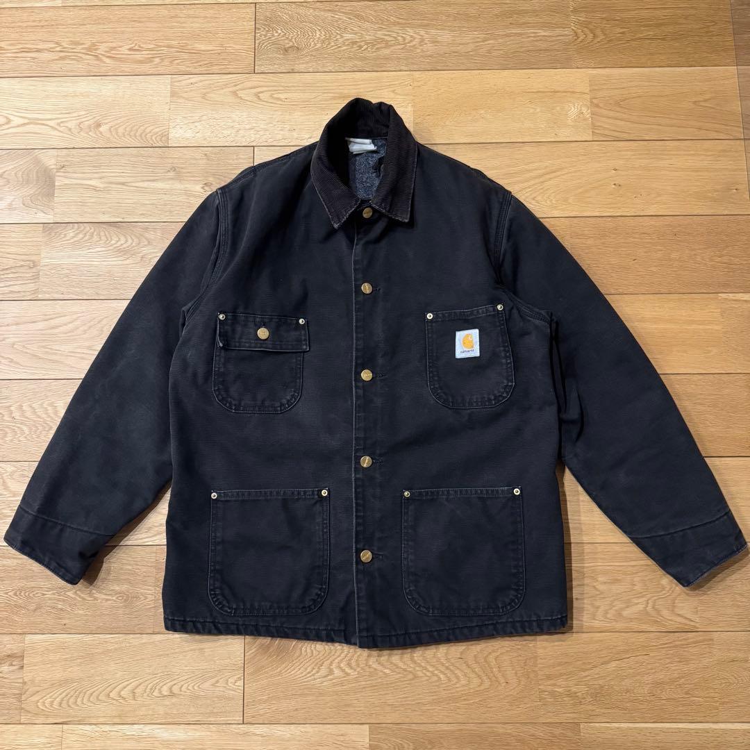 【Carhartt】80-90's チョアコート フェード ブラック M相当