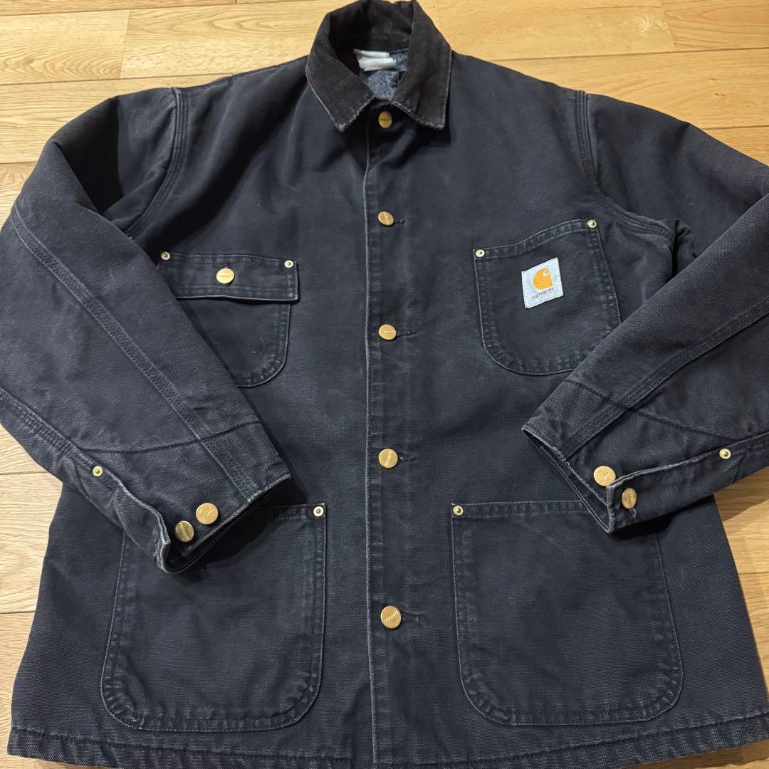 【Carhartt】80-90's チョアコート フェード ブラック M相当
