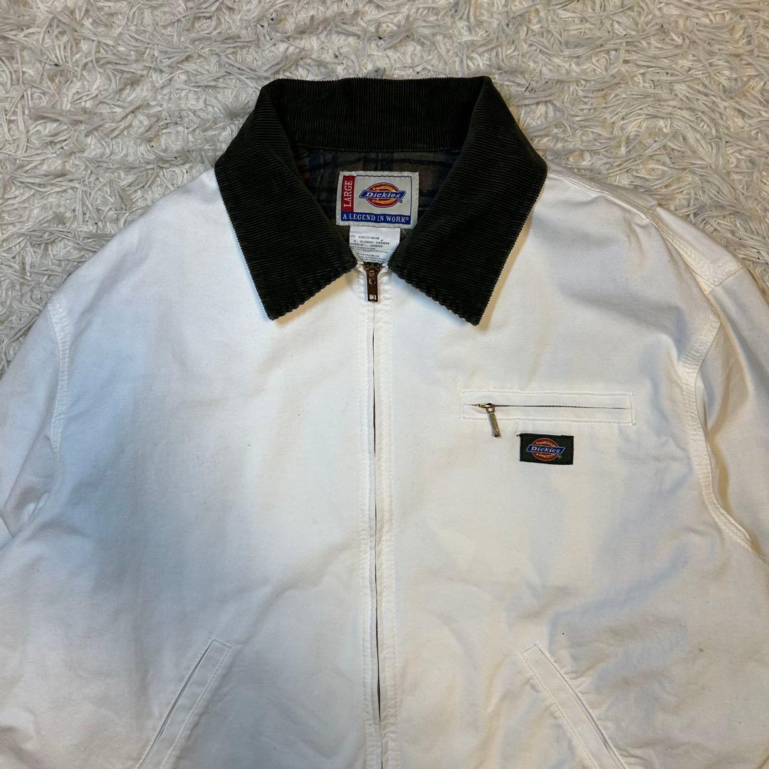 90s Dickies ディッキーズ　デトロイトジャケット　ホワイト　フェード