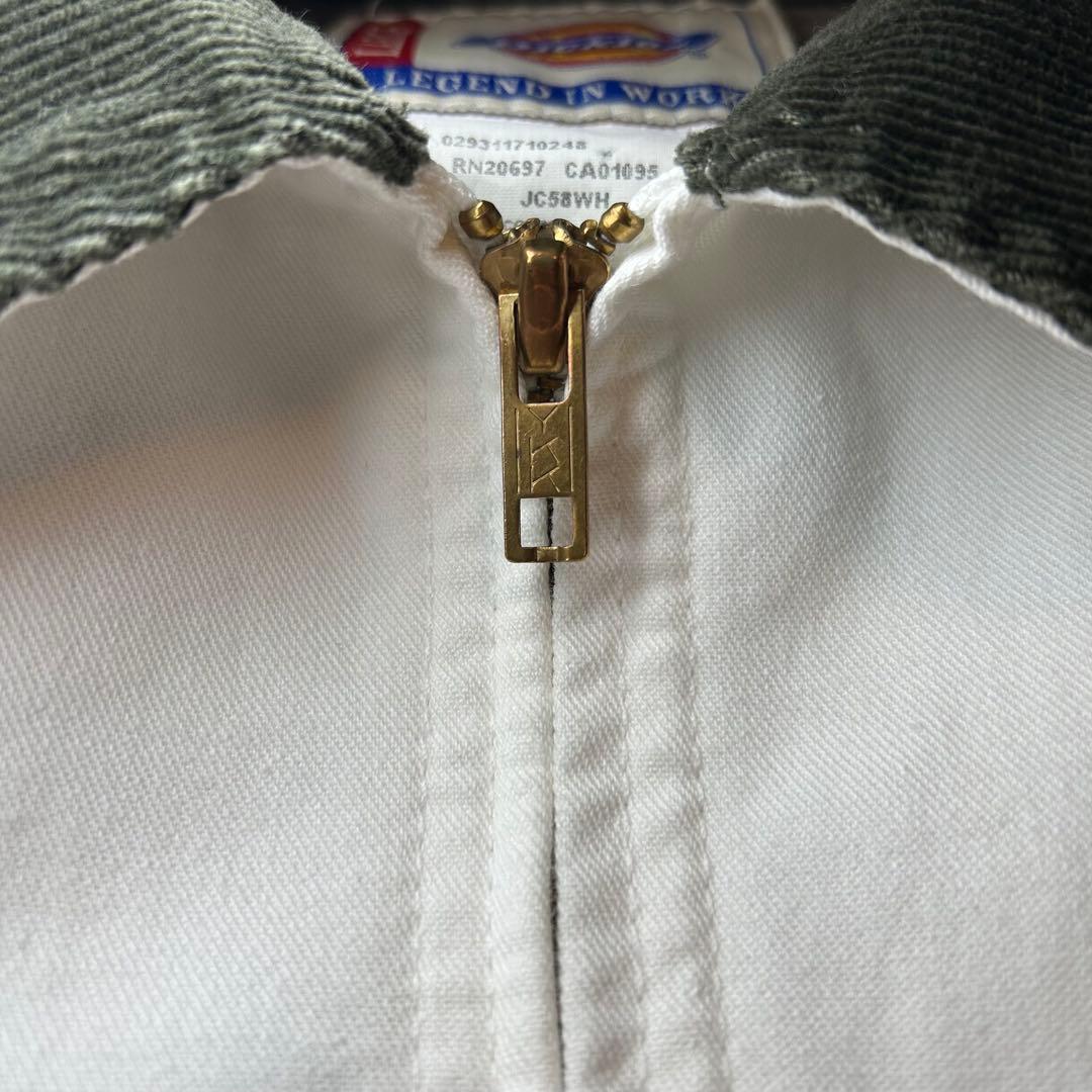 90s Dickies ディッキーズ　デトロイトジャケット　ホワイト　フェード