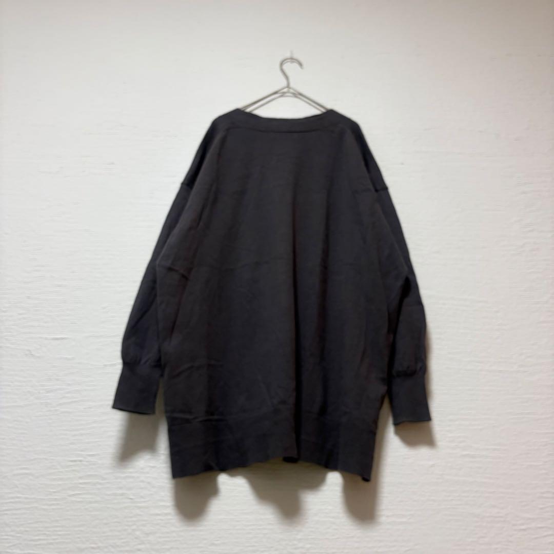かぐれ コットンシルクVネックカーディガン F オーバーサイズ ゆったり