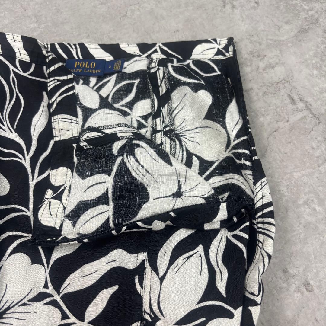 【専用】ポロラルフローレン POLO パネルドスカート 花柄 マキシ丈 リネン