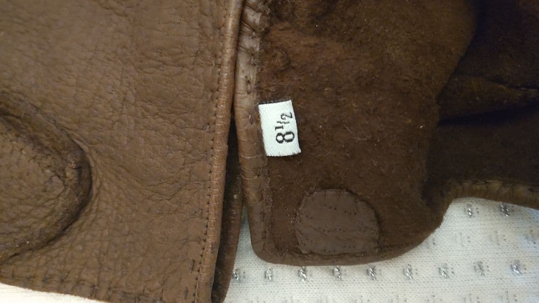 CAUSSE GANTIER ペッカリーレザー手袋 81/2 焦げ茶
