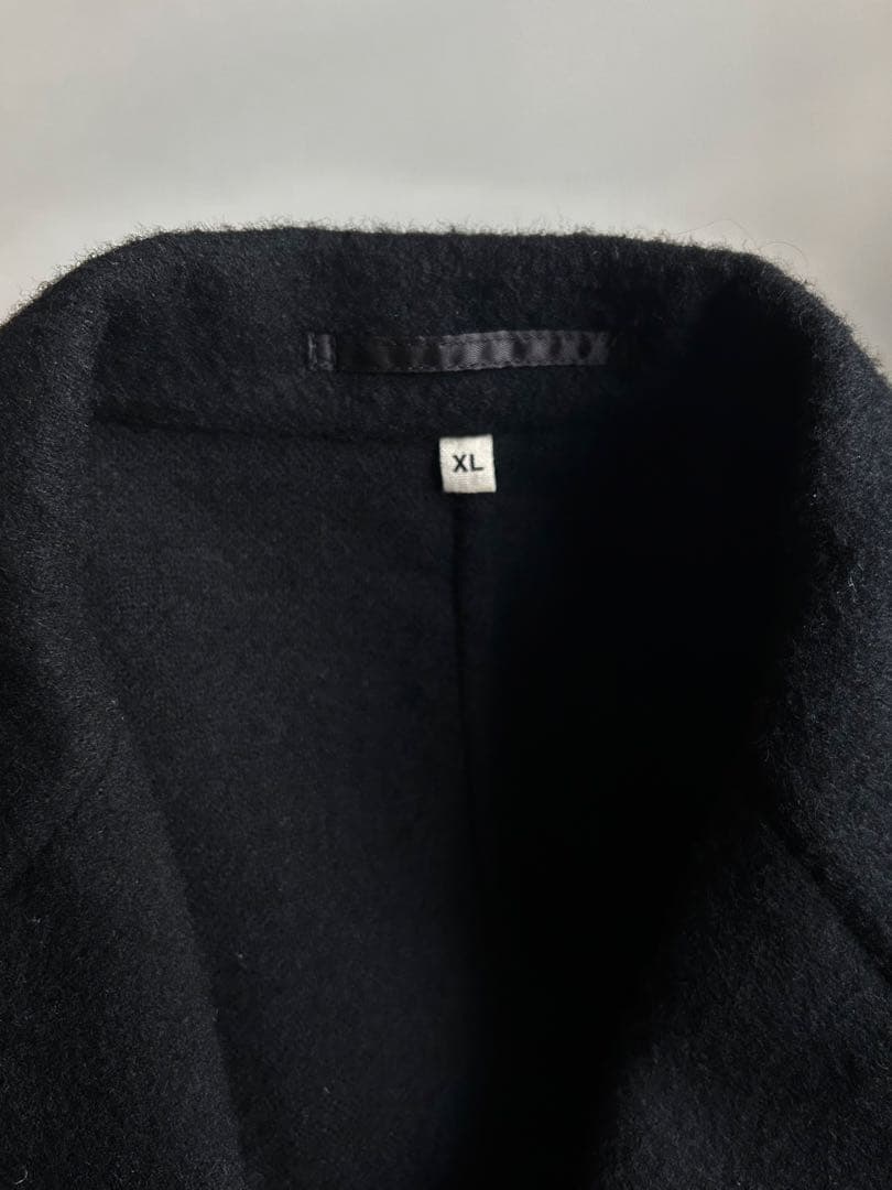 【MUJI LABO】24aw即完紳士カシミヤ混テーラードジャケット希少XL黒