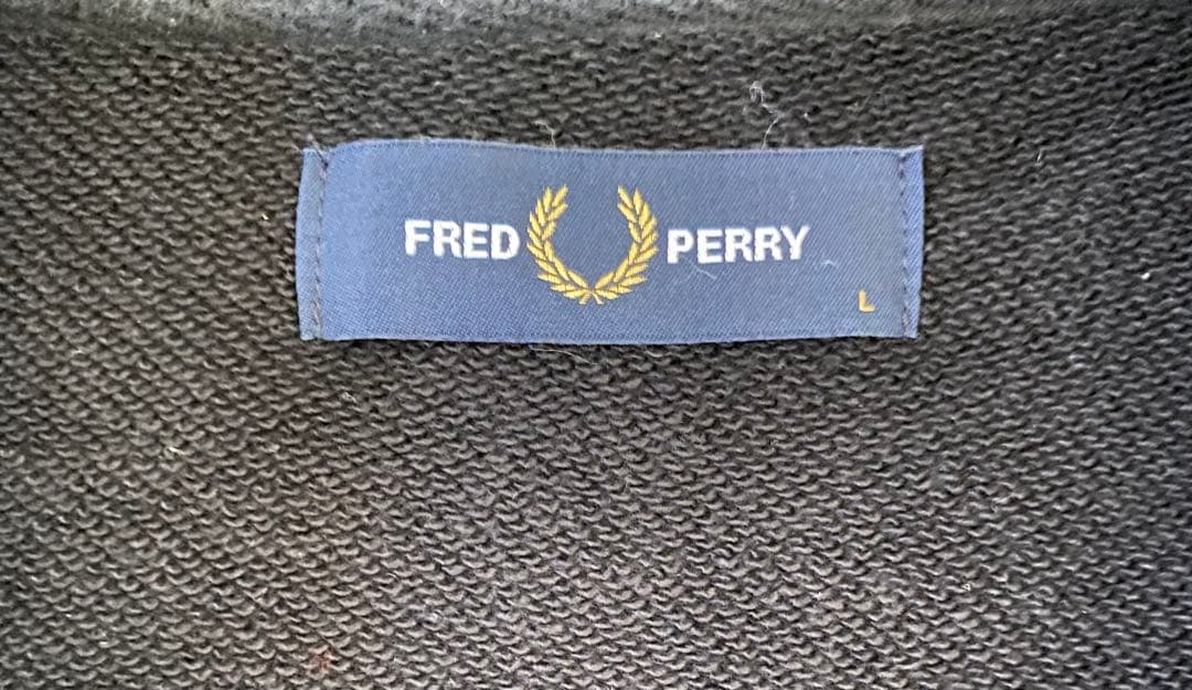 FRED PERRY フレッドペリー ハーフジップ スウェット ブラック L