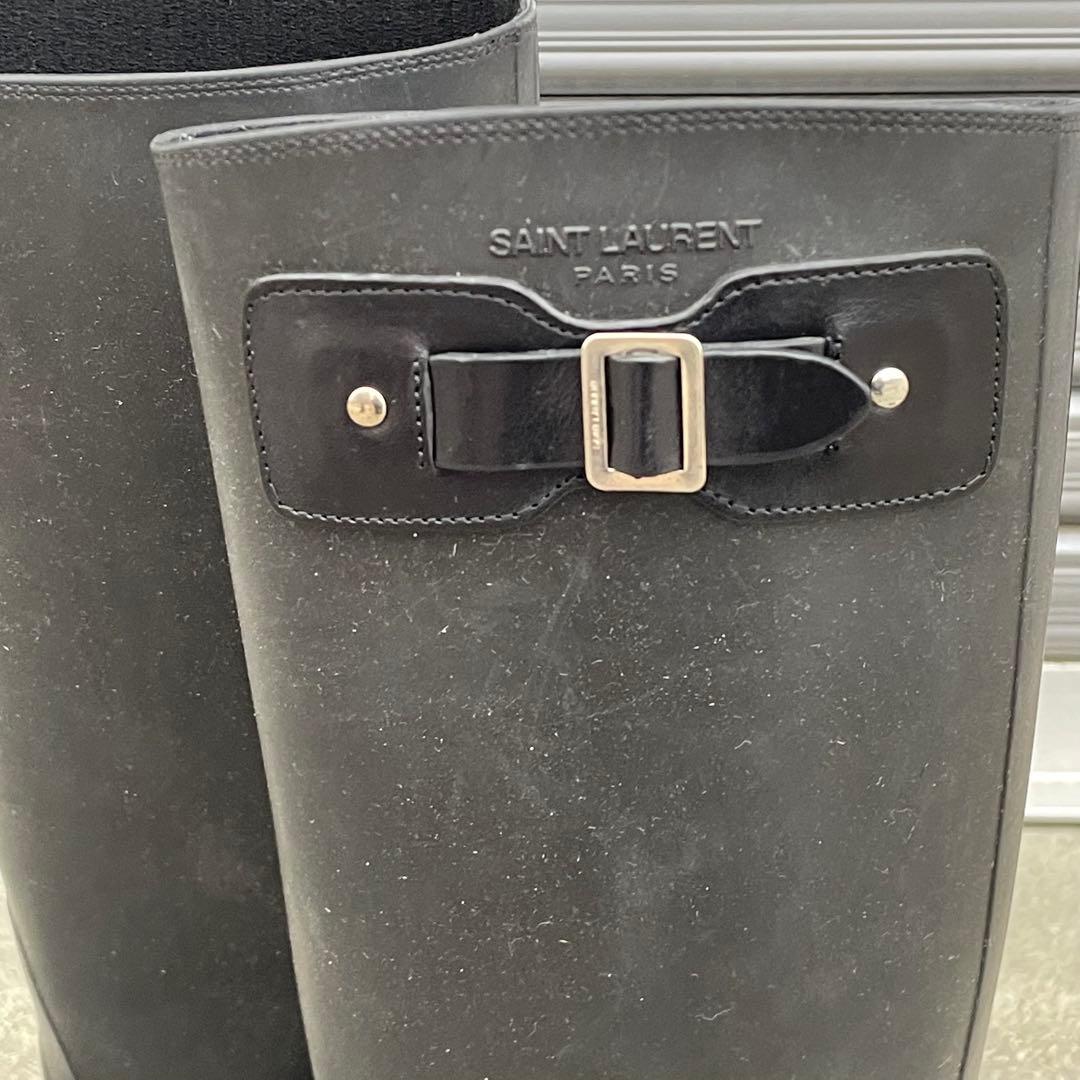 saint laurent y2k hedi期 ラバー レイン ブーツ レア
