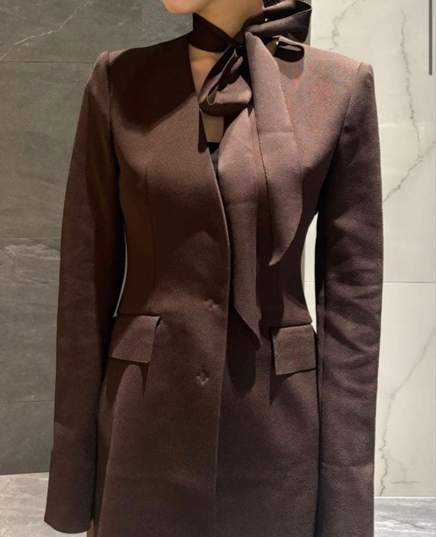 ジャケット・アウター Fetico knitted tailored jacket