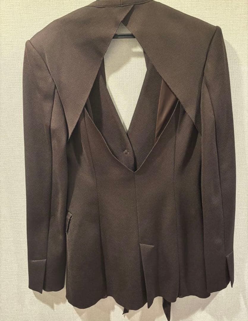 ジャケット・アウター Fetico knitted tailored jacket