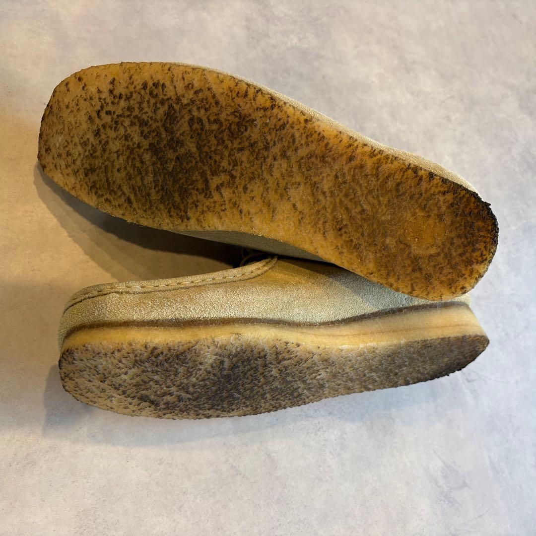Clarks ベージュ スエード モカシン　26.0cm