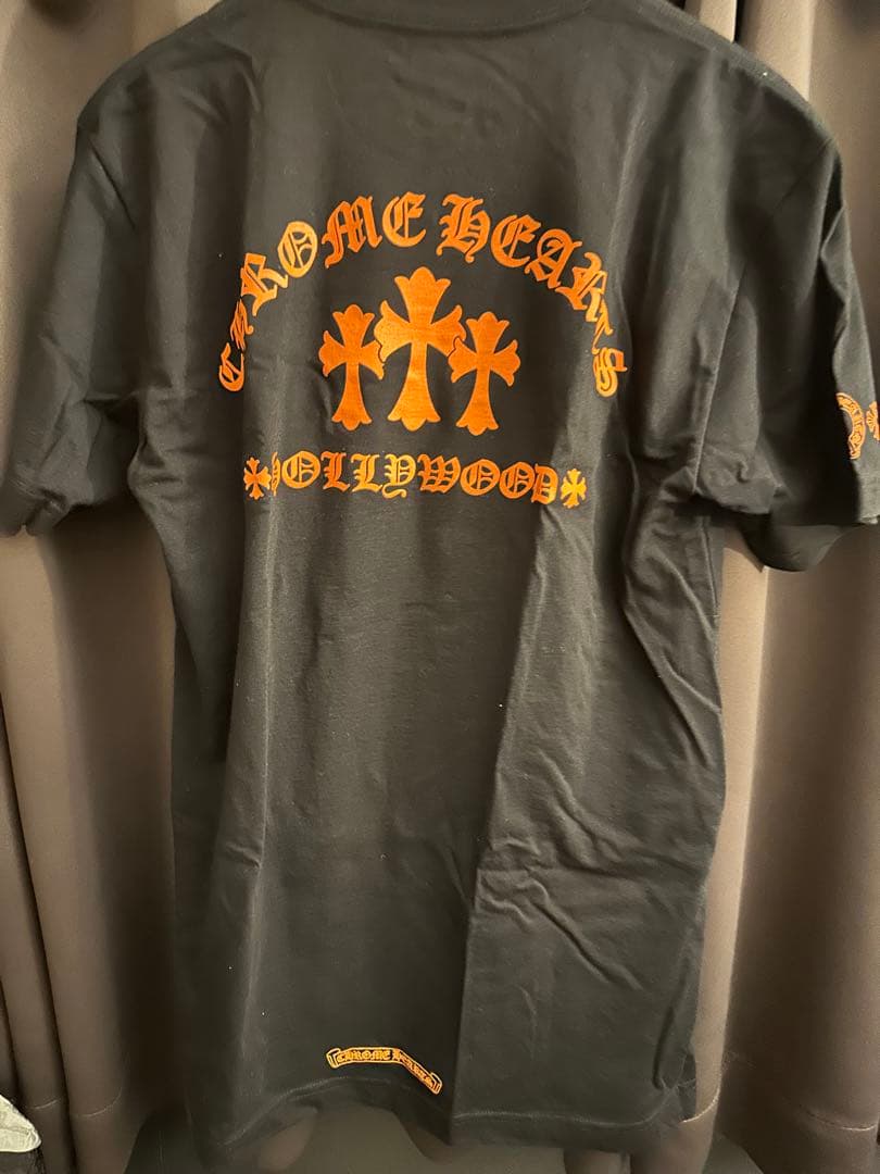 CHROME HEARTS ブラック/オレンジ Tシャツ