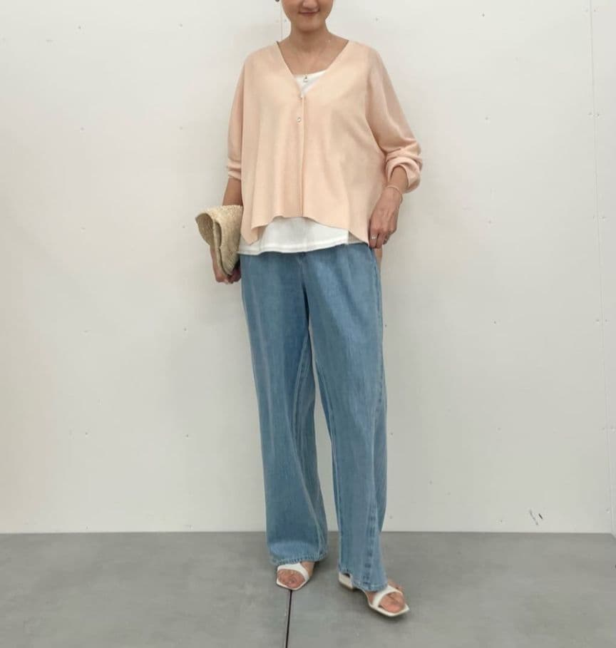 今季新品タグ付　ビアズリー　サラッとカーディガン　ピンク
