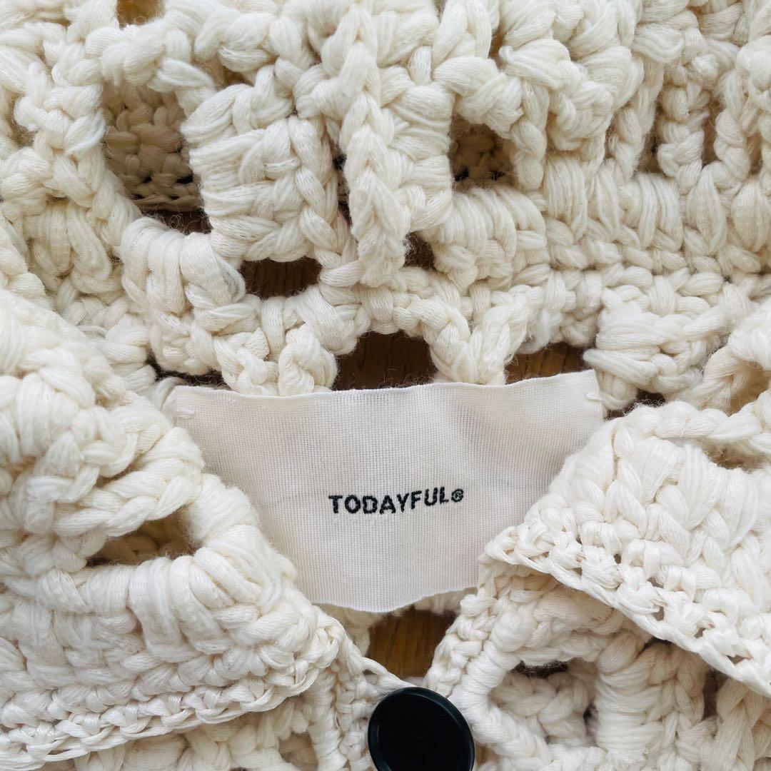 TODAYFUL Crochet Knit Shirtsエクリュ