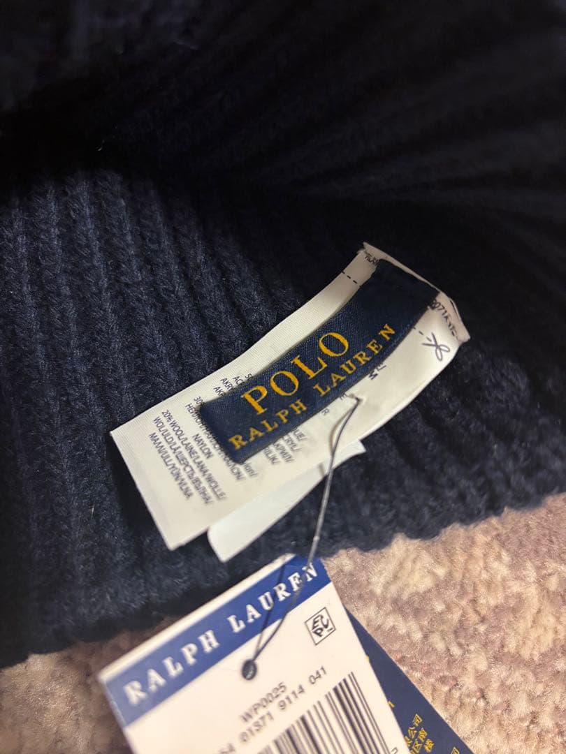 新品未使用⭐︎ポロベア刺繍⭐︎Polo Ralph Lauren ネイビー ニット帽