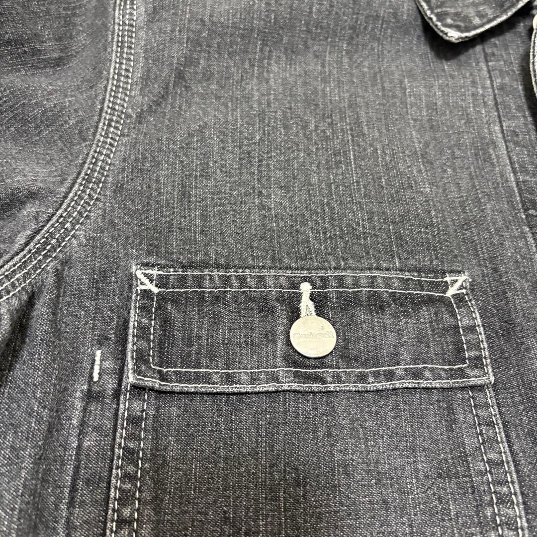 最終価格 美品 Carhartt カーハート ダークグレー デニムジャケット