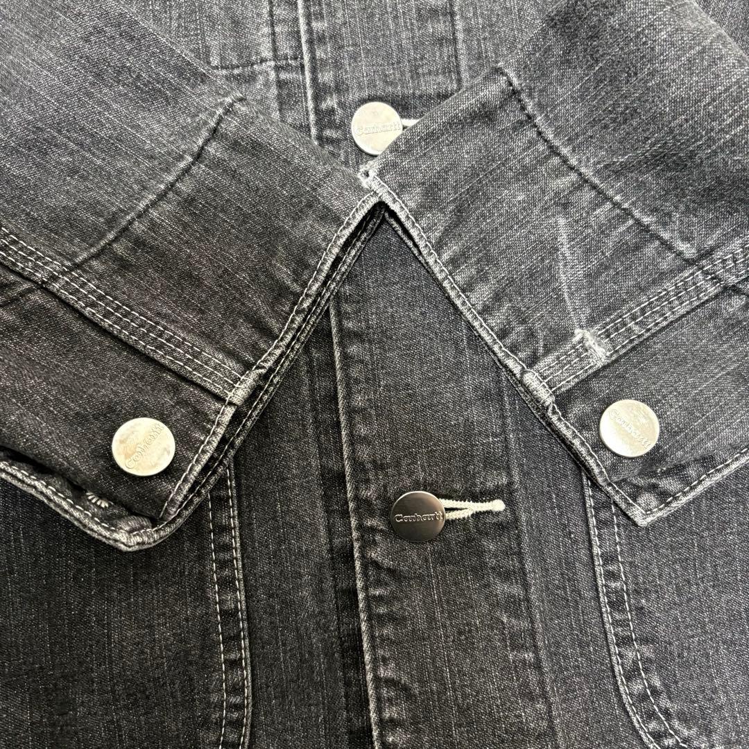 最終価格 美品 Carhartt カーハート ダークグレー デニムジャケット