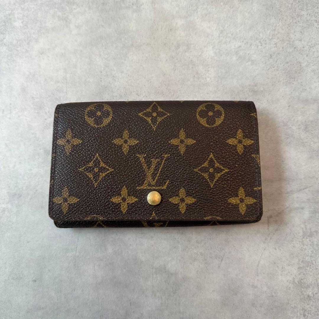 Louis Vuittonモノグラム ポルトフォイユ トレゾール 二つ折り財布