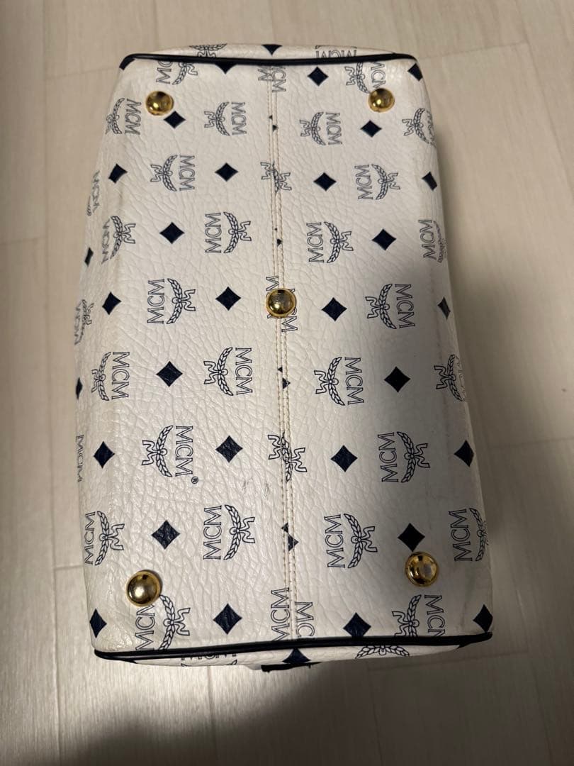 【最終値下げ】MCM ボストンバッグ ホワイト・ブラック