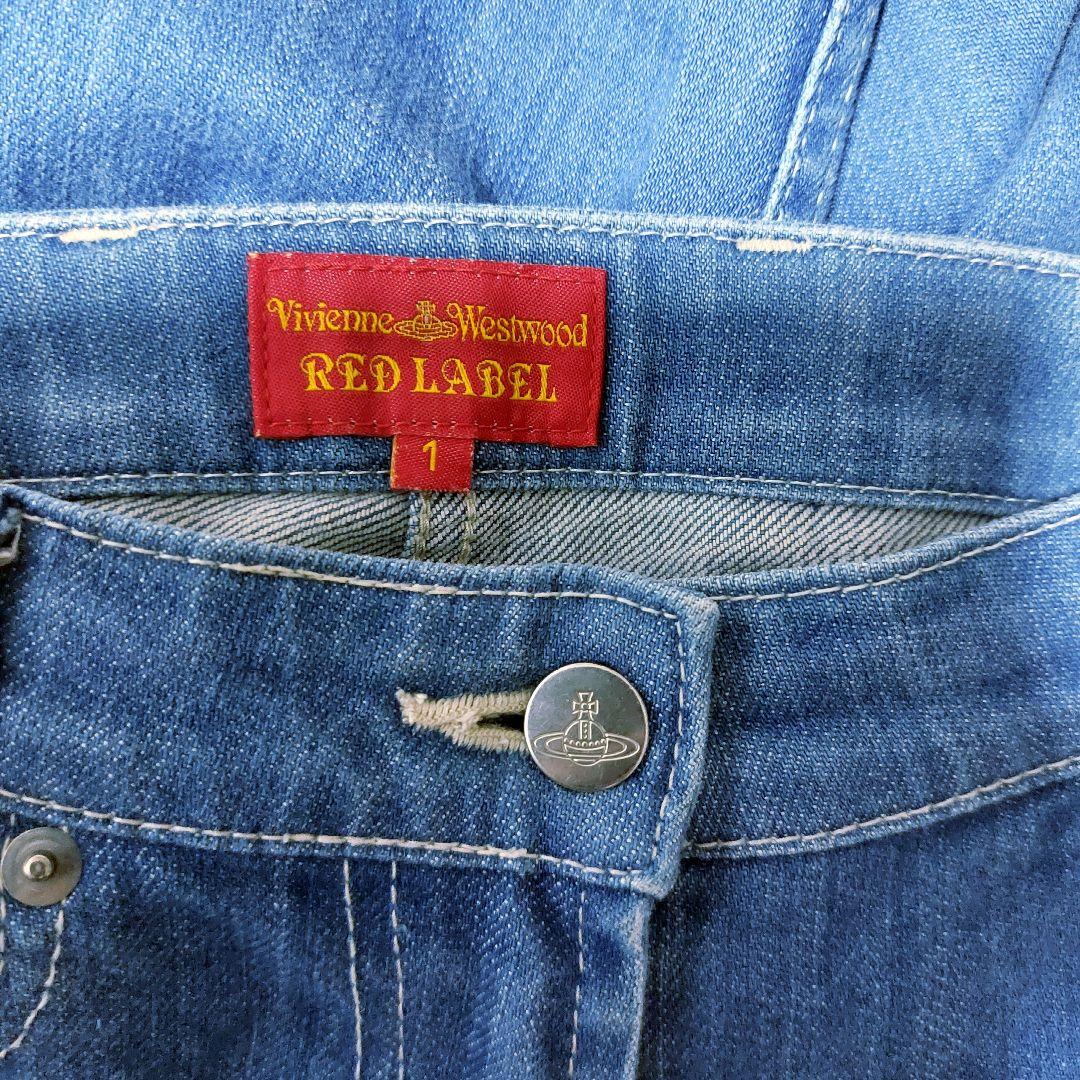 ヴィヴィアンウエストウッドレッドレーベル オーブ刺繍 スキニー デニムパンツ