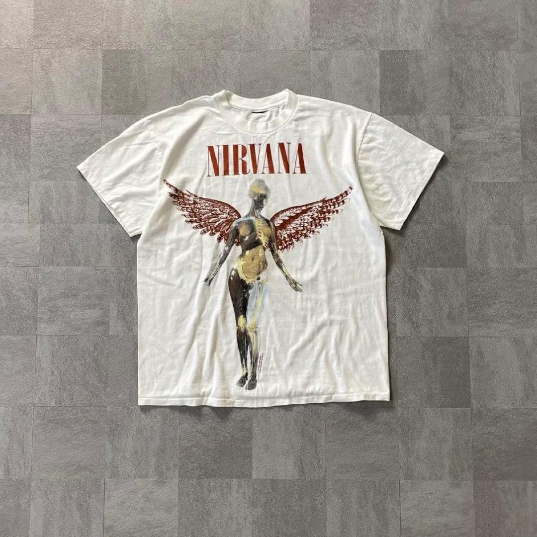 nirvana in utero ニルヴァーナband tee バンド TEE
