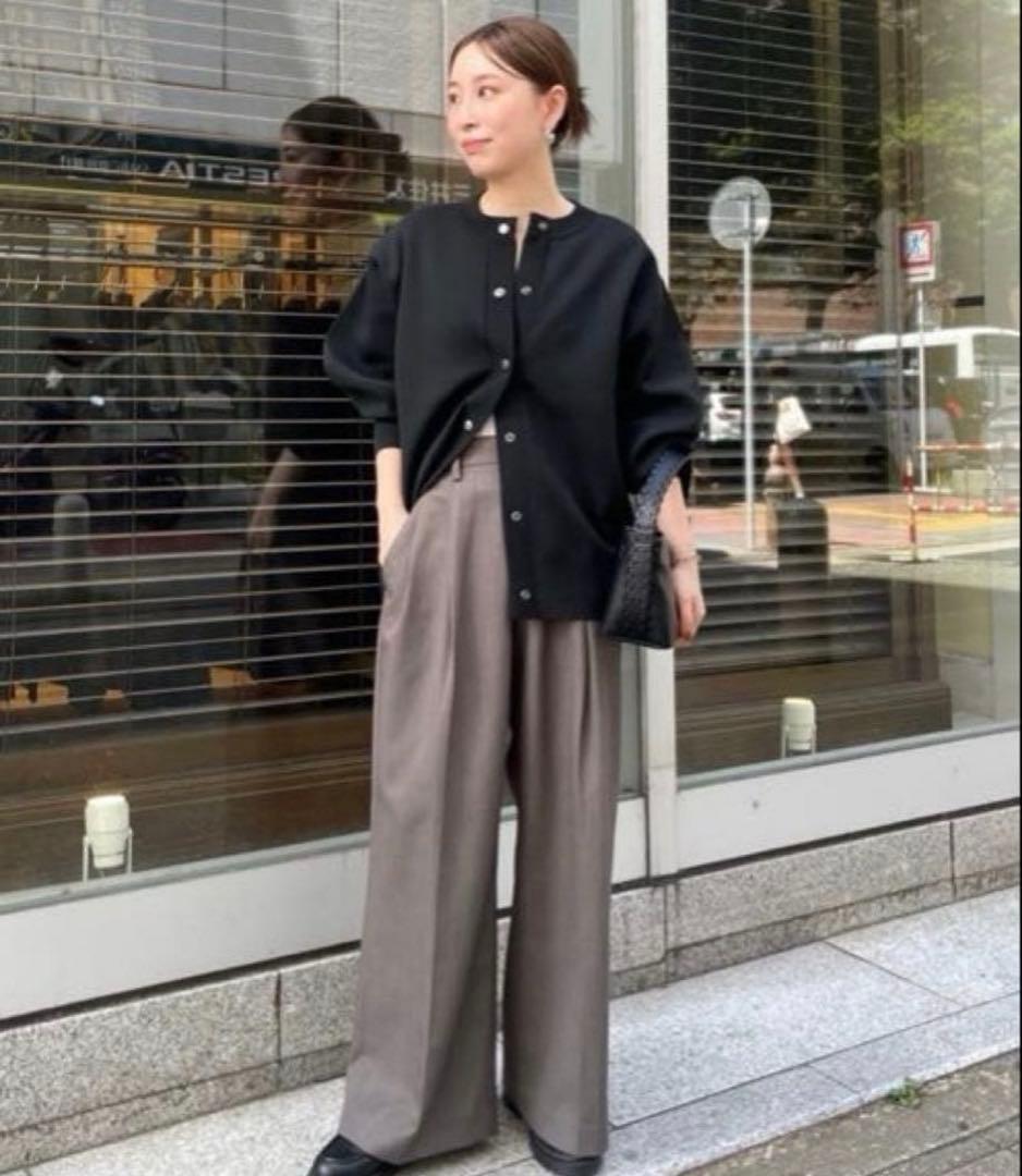 美品ジャーナルスタンダード　 ウォッシャブルバナナスリーブカーディガン
