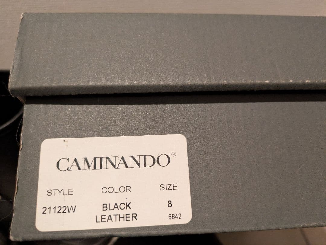 カミナンド ブラック ロングブーツ CAMINANDO