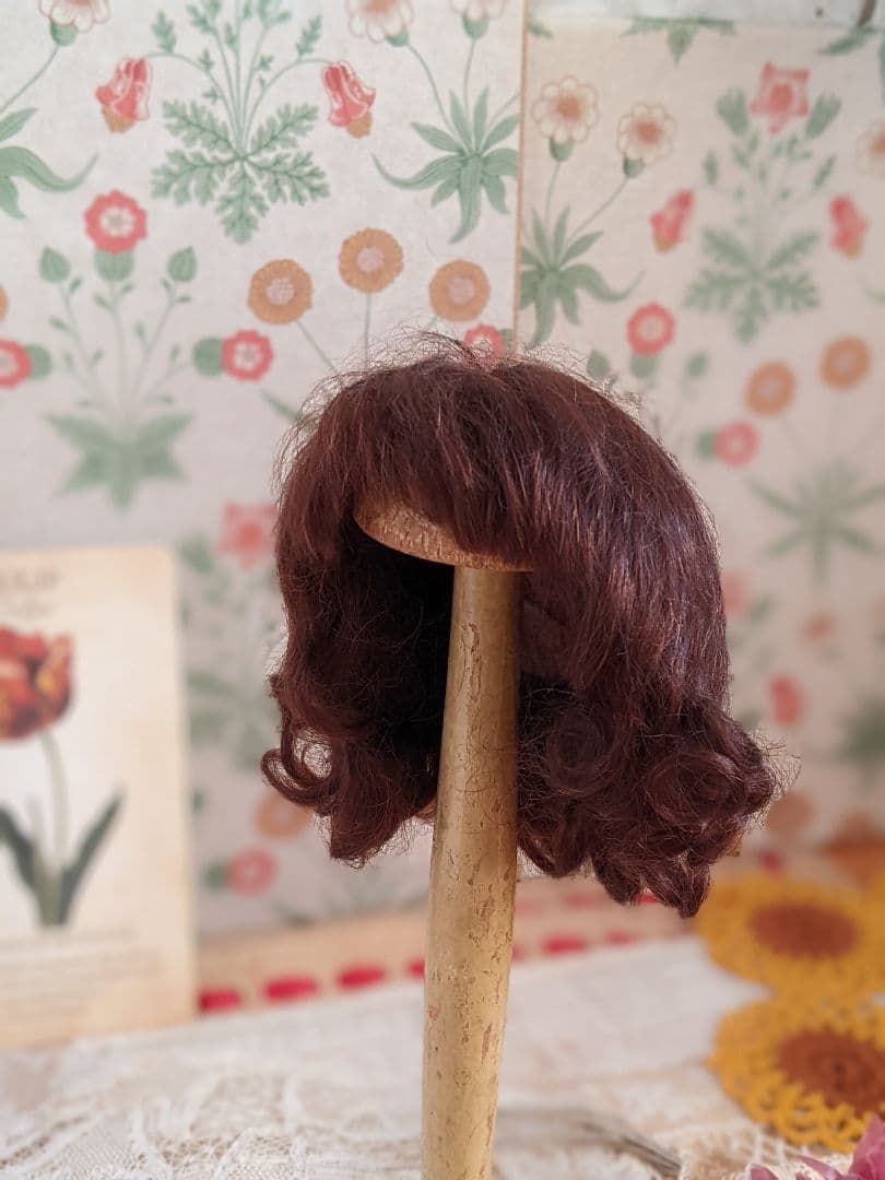 【a】アンティークビスクドール用のモヘアウィッグ