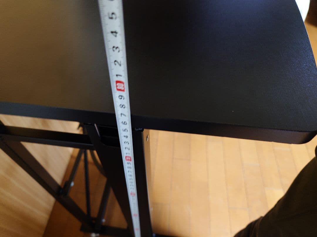 E-WIN スタンディングデスク 手動昇降式 折りたたみデスク ブラック