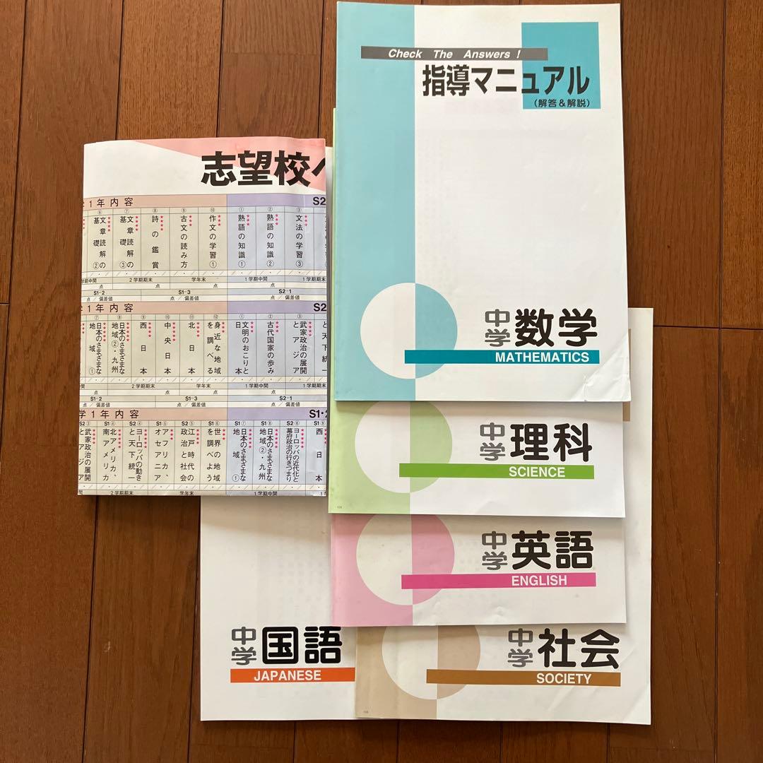 ファーストマニュアルA 中学5教科 参考書 問題集セット